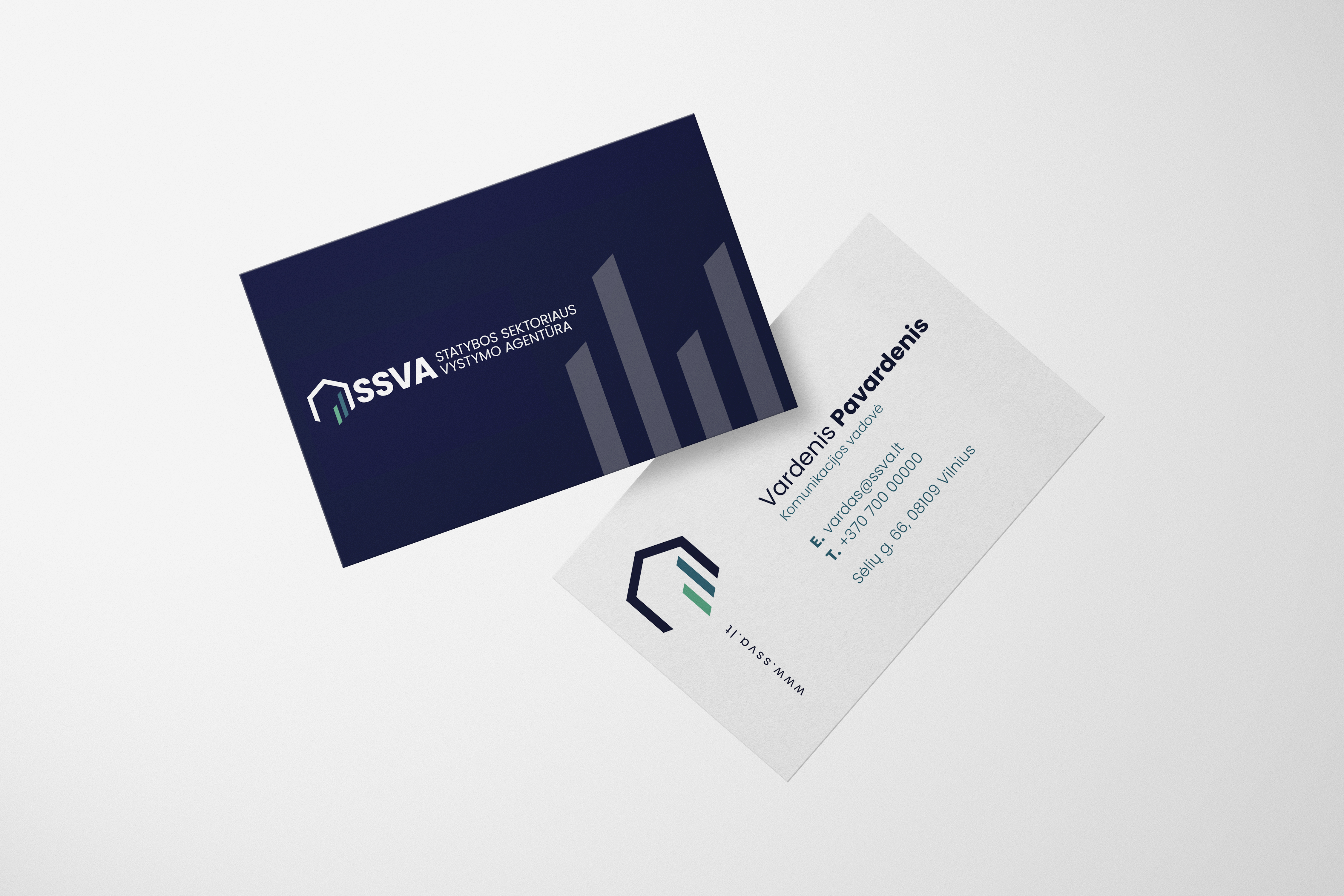 Vizitinės kortelės 85x55 mm maketas