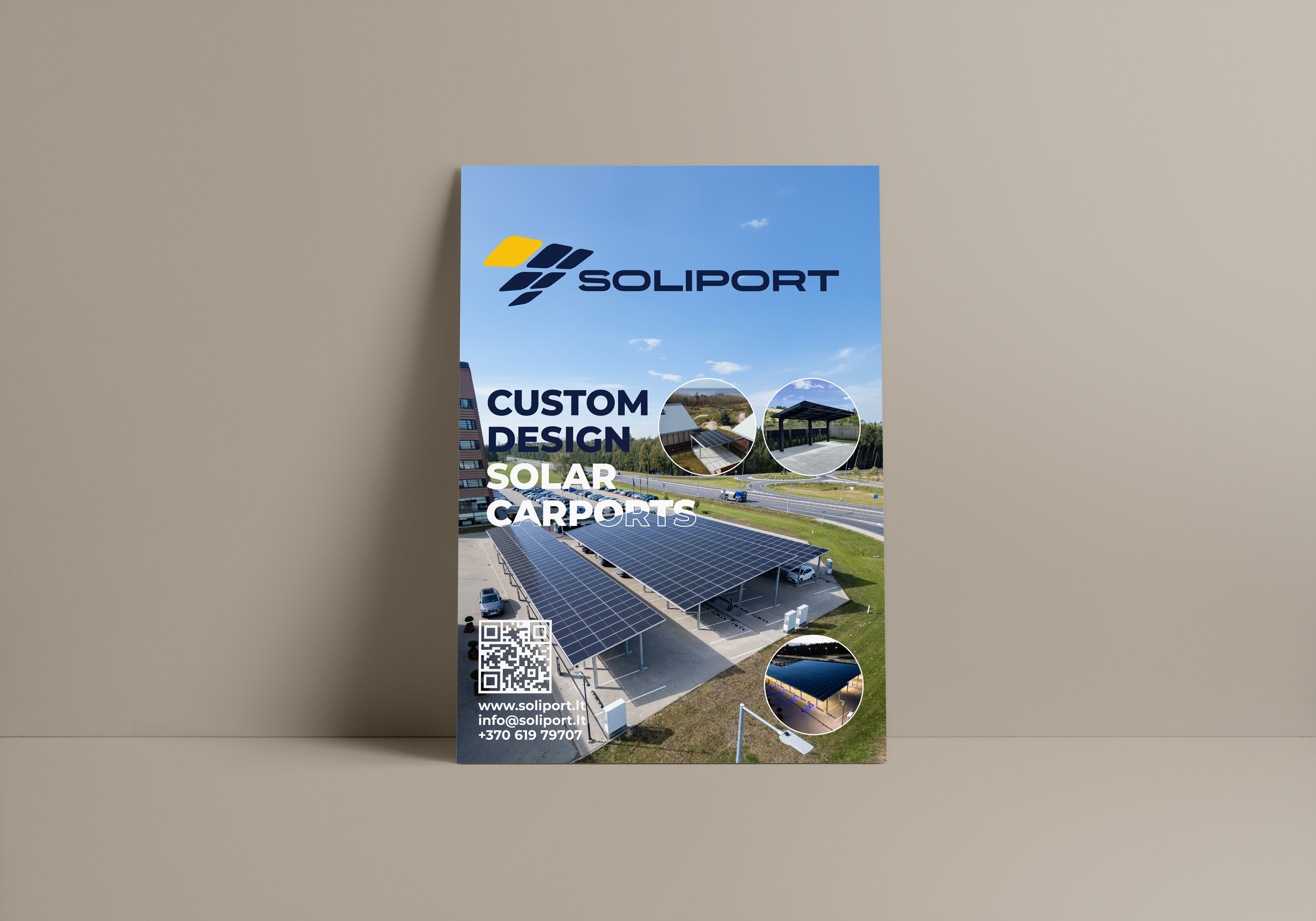 Soliport reklaminio stendo dizainas