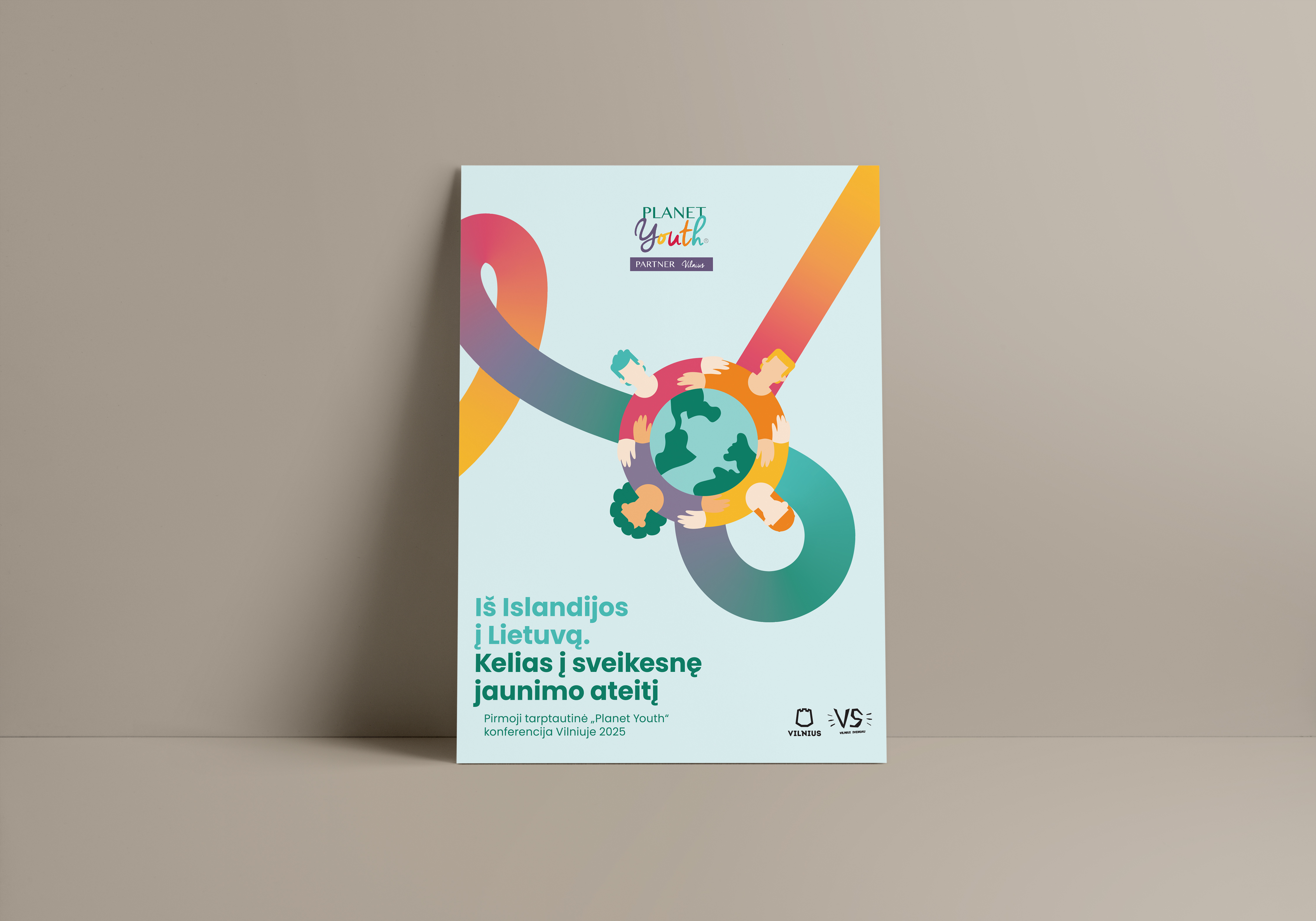 VS Planet Youth plakato maketas