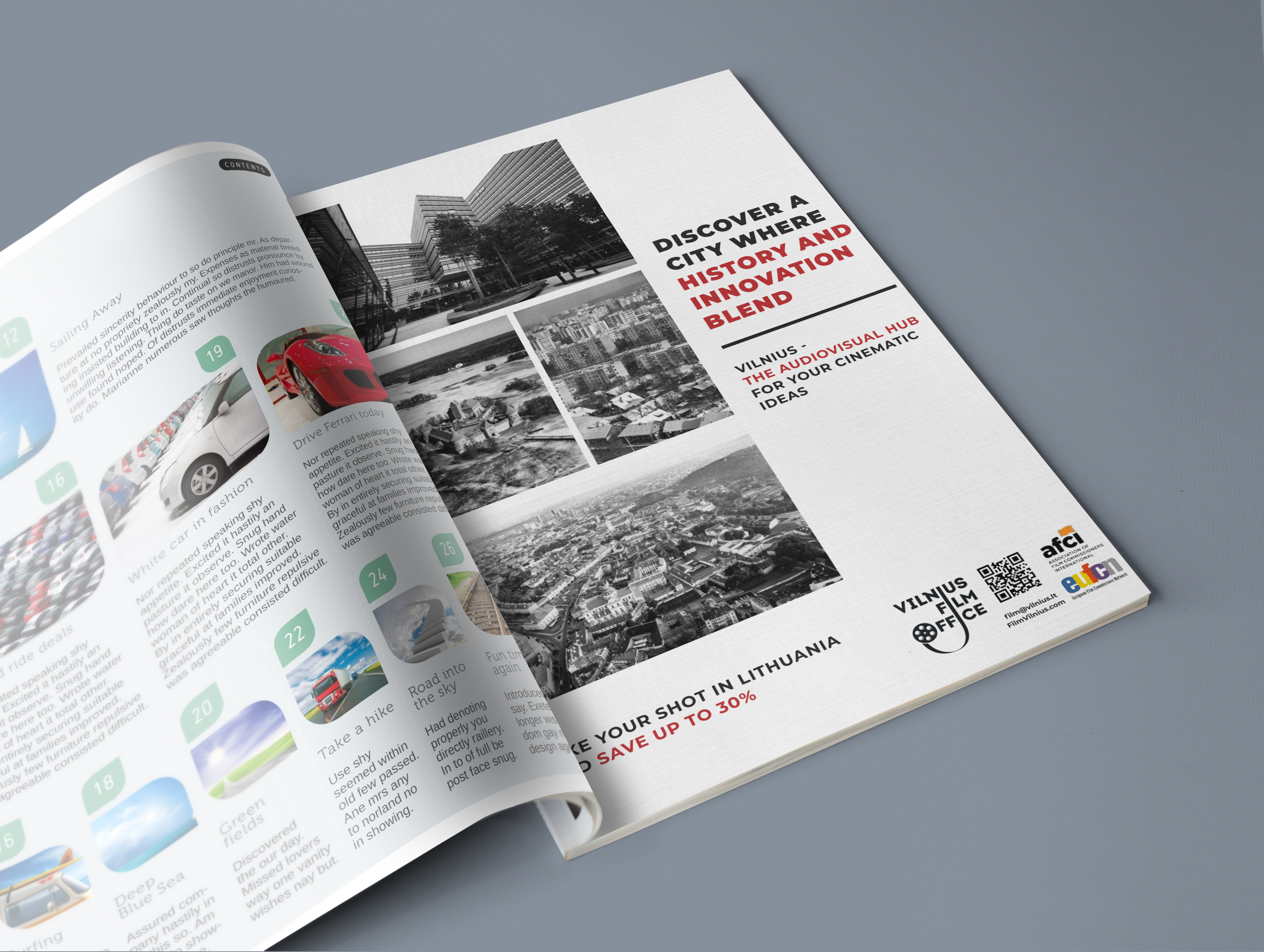 Spaudos reklamos maketas žurnale