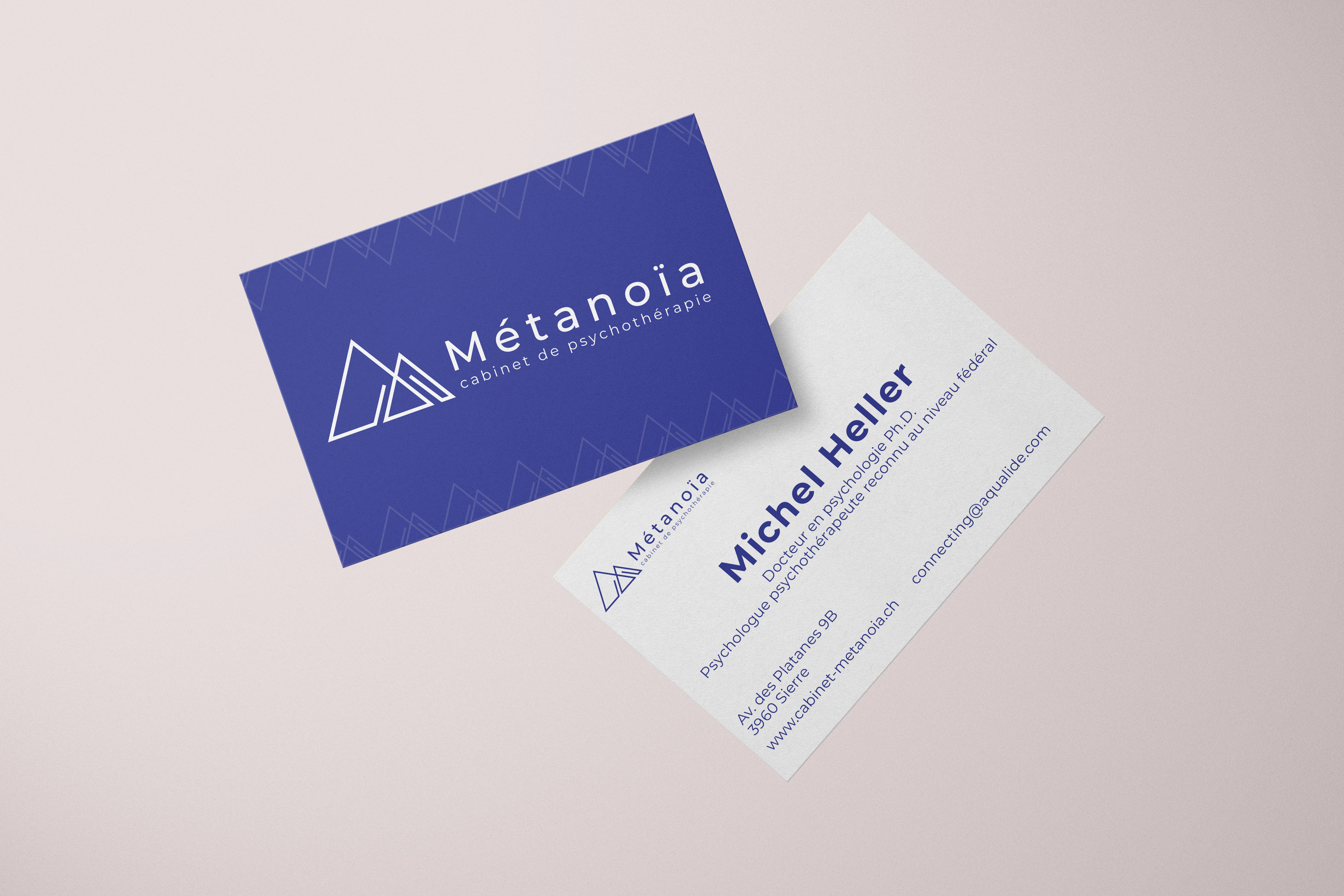 Metanoia vizitinių kortelių dizainas