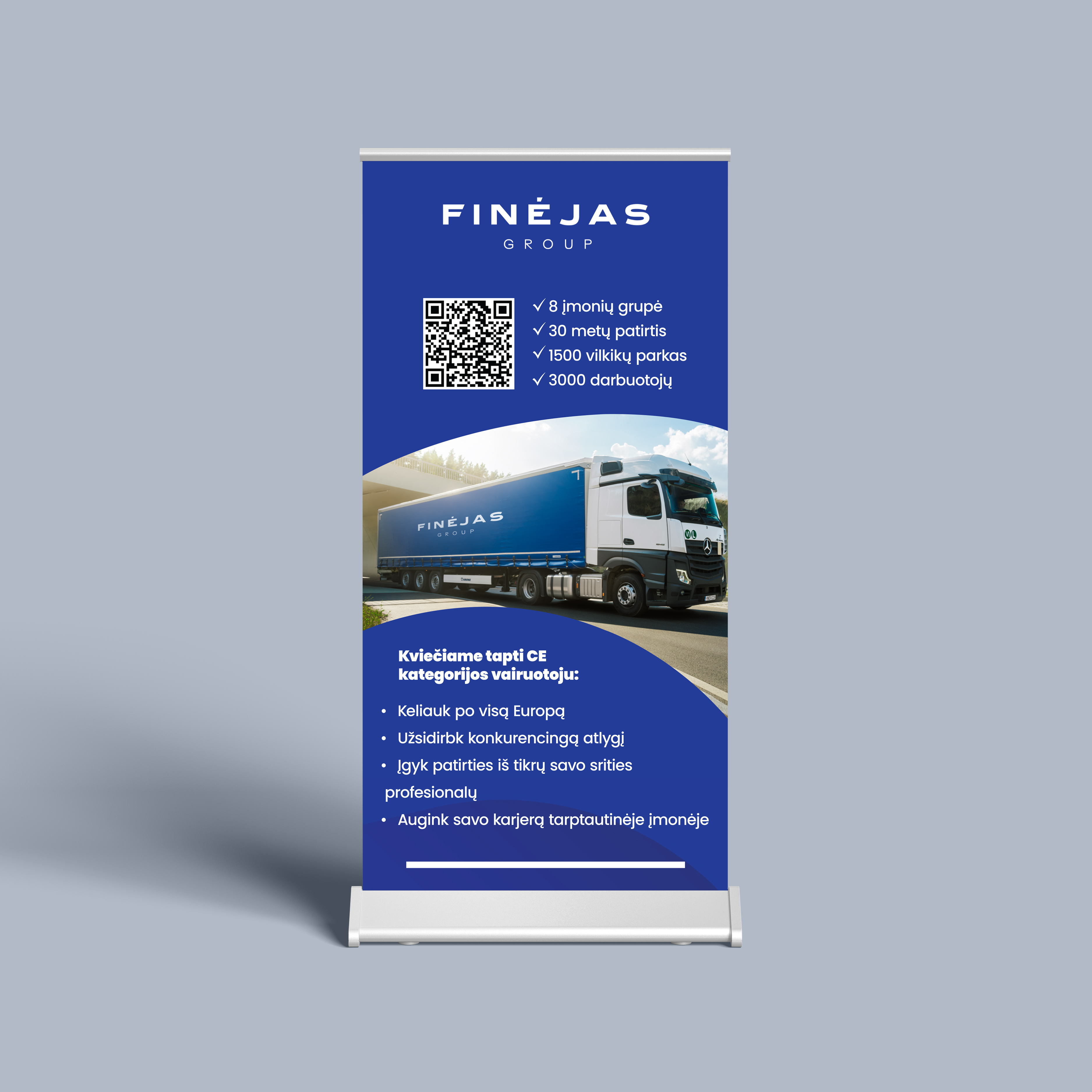 Roll-up stendo dizainas